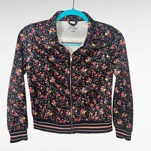 Art Class Floral Zip Girls Jacket Size L (10/12)